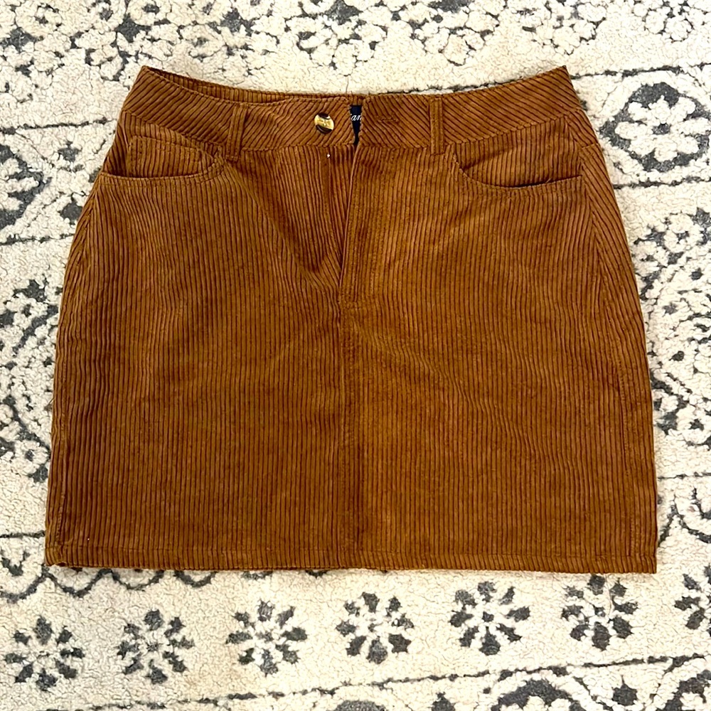Corduroy mini skirt